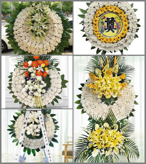 浙江省丽水青田县祯埠乡小群村花圈速递